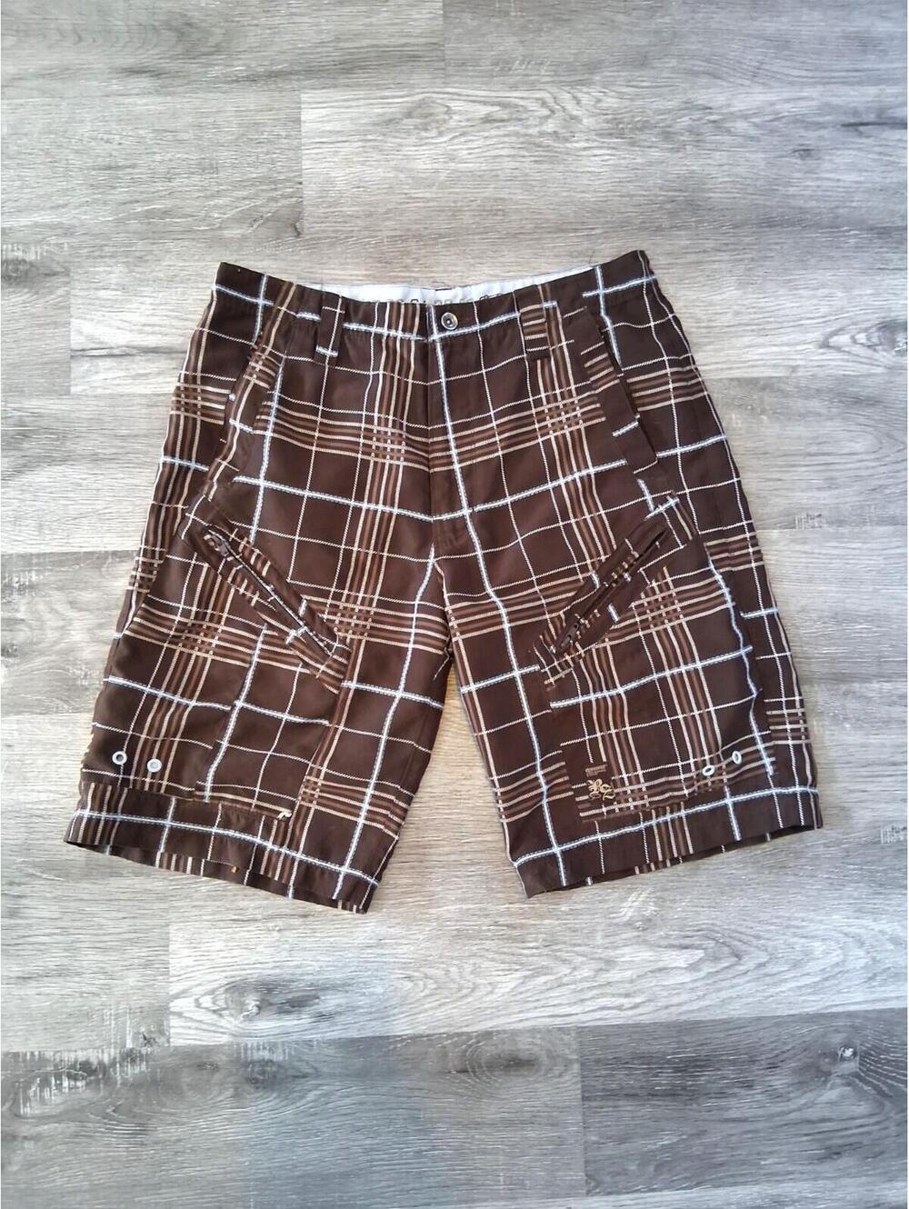 Ripzone Men's LG (34) Bown, Plaid Board Shorts/Trunks, Swimwear